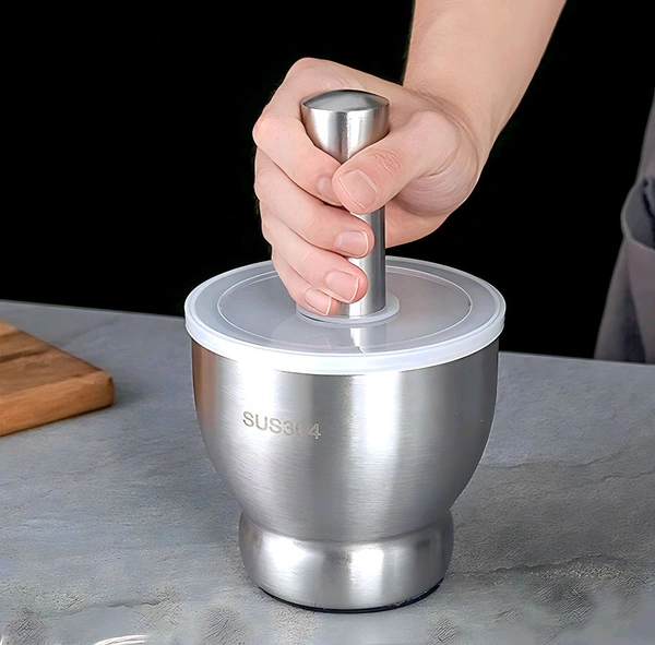 
Stainless steel garlic chopper bowl