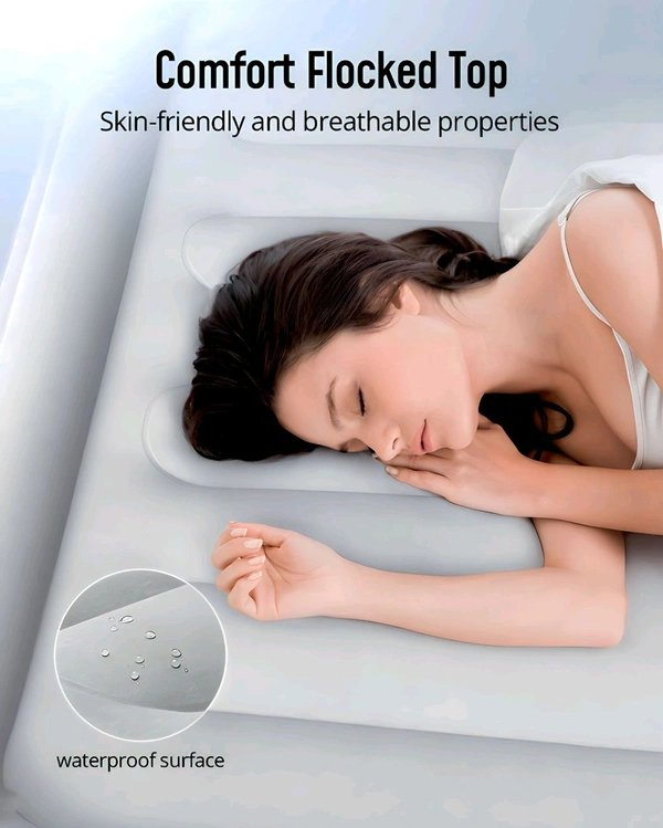 Portable inflatable bed - Dove Gray