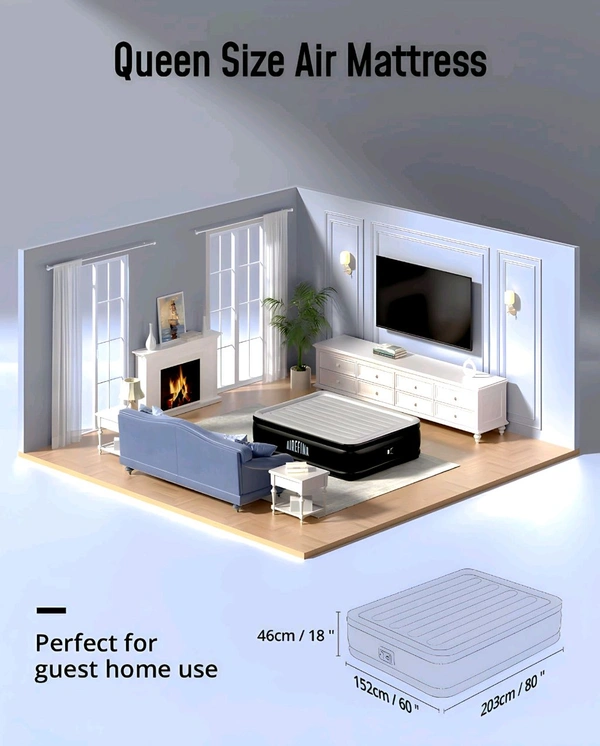 Portable inflatable bed - Dove Gray