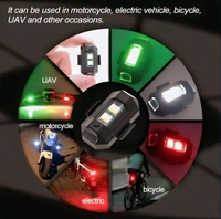 AutoGnix 7 Colors LED With 3 Flashing Mode Aircraft Strobe USB Rechargeable Light KitV Tail Light Motorbike, Car LED (12 V, 15 W) (Universal For Bike, Pack of 2) - Red