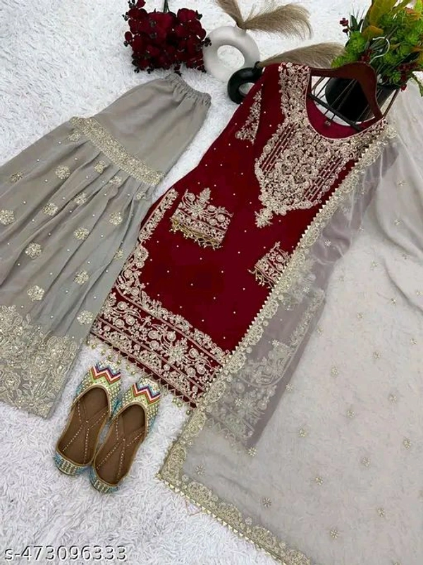 Kurti Duppata Set - Guardsman Red, S