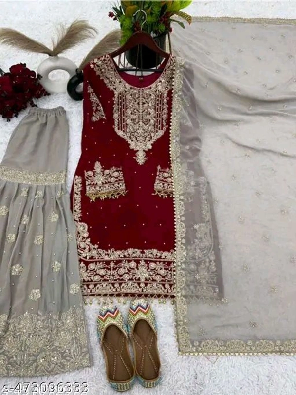 Kurti Duppata Set - Guardsman Red, S