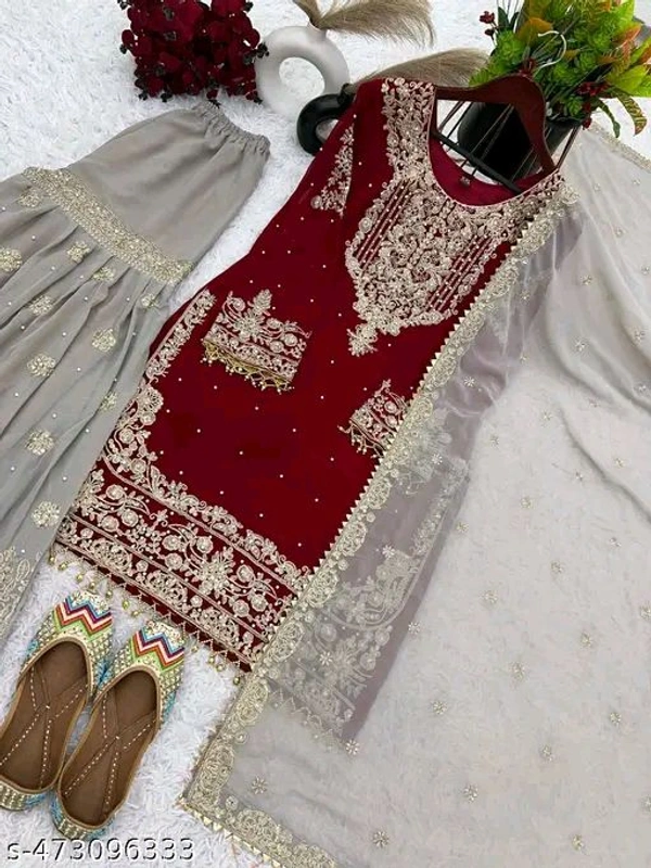 Kurti Duppata Set - Guardsman Red, S