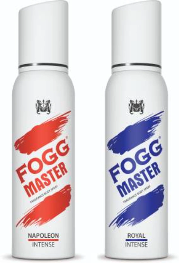 FOGG Master Intense (Napoleon + Royal) 240ml Body Spray - For Men  (240 ml, Pack of 2)