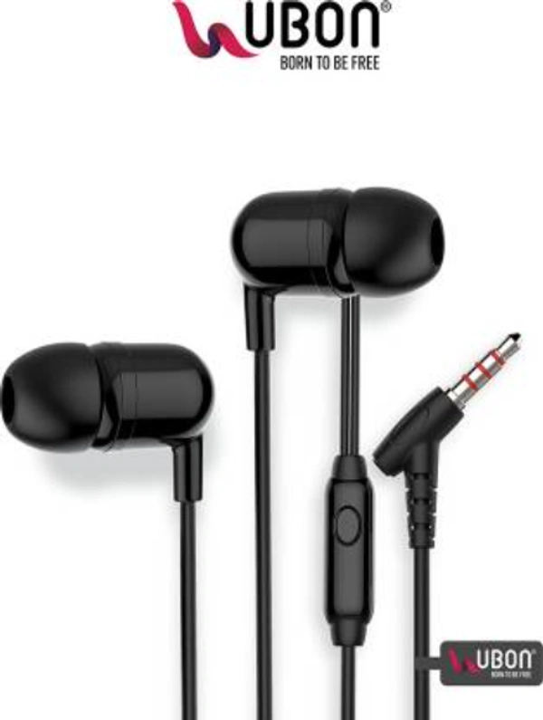 Ubon UB-760 In-ear Wired Champ Earphone Wired Headset  (Black, In the Ear)