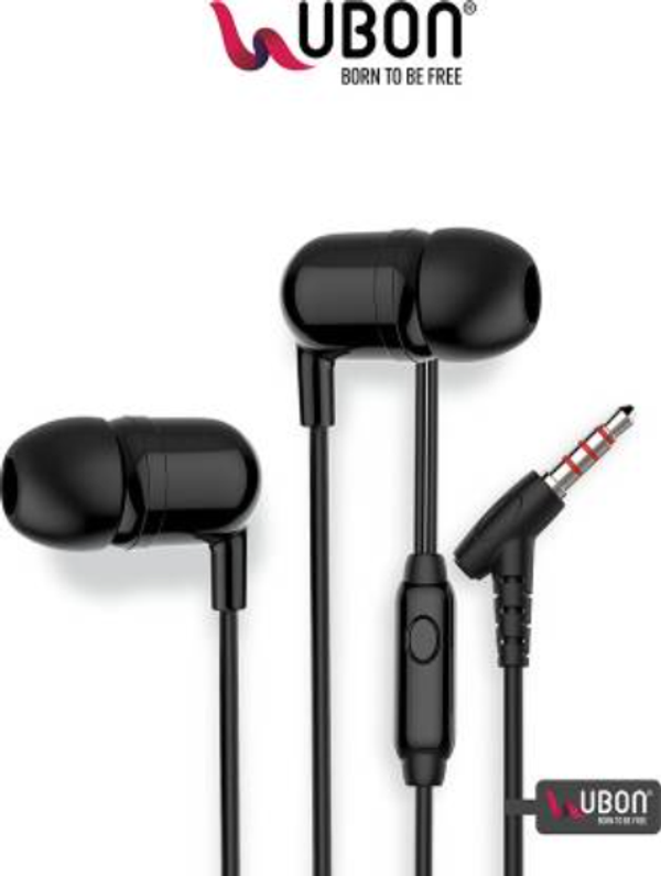 Ubon UB 760 In ear Wired Champ Earphone Wired Headset Black In