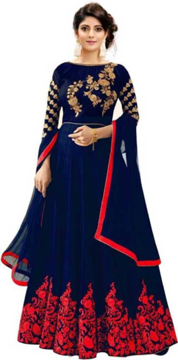 Printed, Floral Print Semi Stitched Lehenga & Crop Top  (Black)
