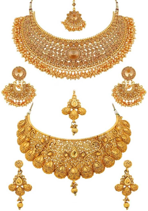 Alloy Gold-plated Jewel Set  (Gold) - FREE