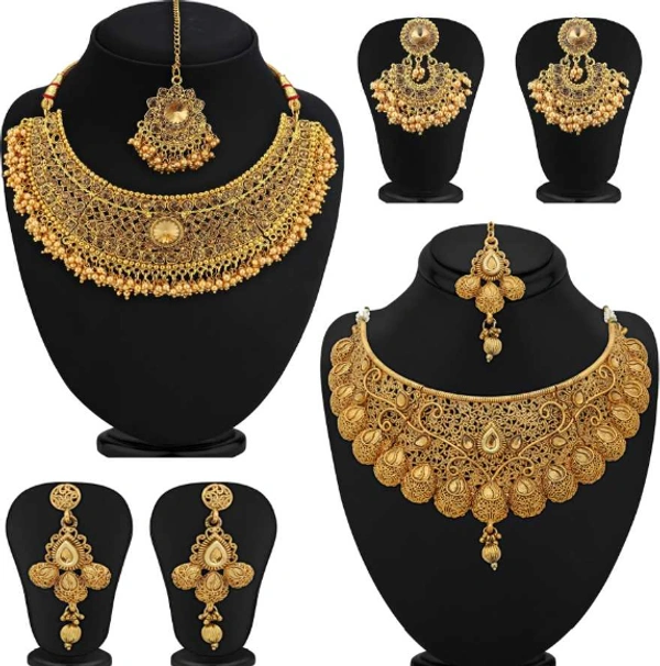 Alloy Gold-plated Jewel Set  (Gold) - FREE