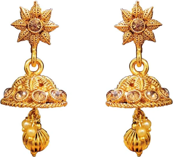 Brass Gold-plated Jewel Set  (Gold)