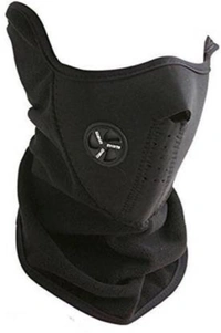 Depon Black Bike Face Mask for Boys  (Size: Free, Balaclava) - FREE