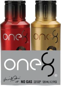 one8 by Virat Kohli No Gas Set of 2 Deos( Rouge + Gold) Perfume Body Spray - For Men  (240 ml, Pack of 2)