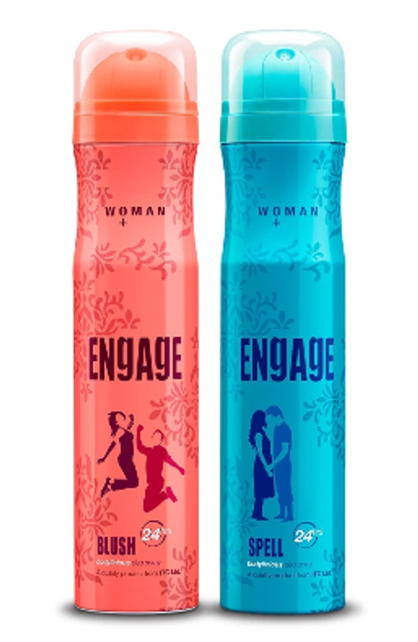 Engage Blush and Spell Deodorant Spray - For Women, Pack of 2 Deodorant Spray - For Women  (300 ml, Pack of 2)