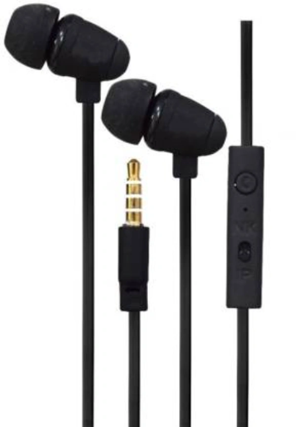 gunvill 100% original Full Bass Fine Quality Universal Earphone Headset Wired Headset  (Black, In the Ear)