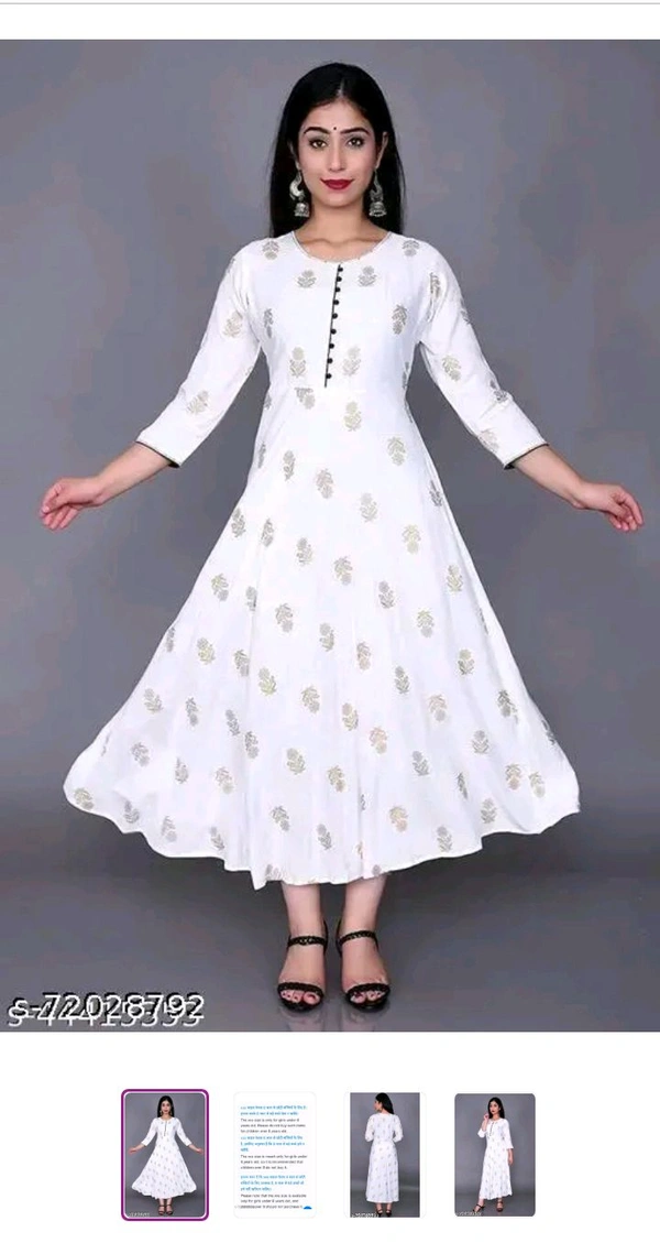 Adrika Attractive Kurtis  - White, M