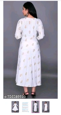 Adrika Attractive Kurtis  - White, M