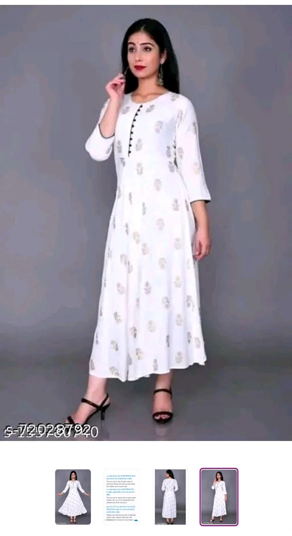 Adrika Attractive Kurtis  - White, M