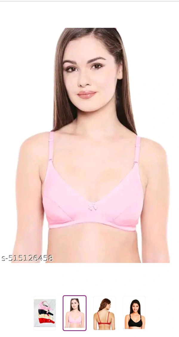 Women non padded every day use bra pack of 4 - 34B
