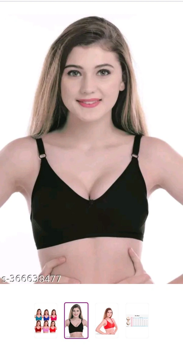 Women's Non Padded Bra Pack Of 6( Random Colour Will Be Sent ) - 28B