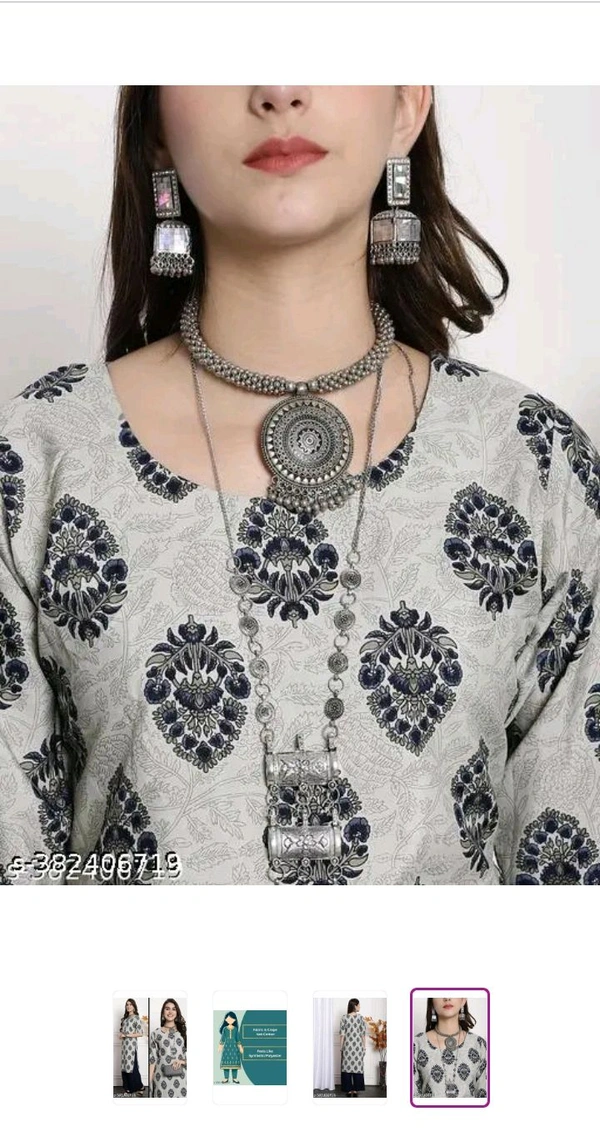Polyster/Crepe fabric-Kurti For Women - White, M