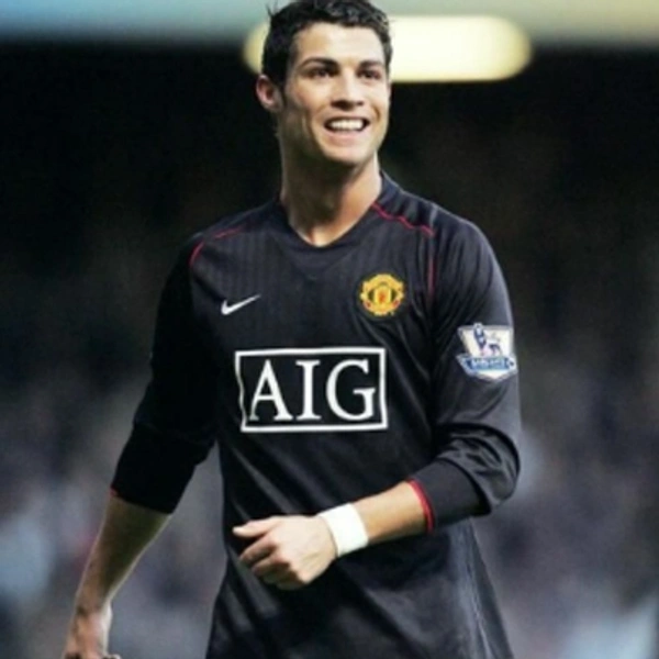 RONALDO RETRO 2008 JERSEY BLACK - Black, XXS