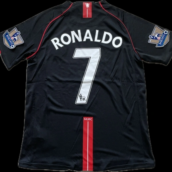 RONALDO RETRO 2008 JERSEY BLACK - Black, XXS