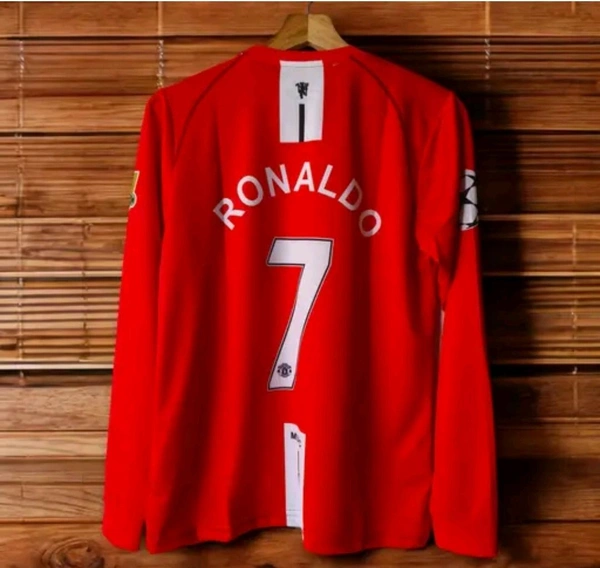 RONALDO 2008 JERSEY FOR MENS FULL SLEEVES  - Red, L