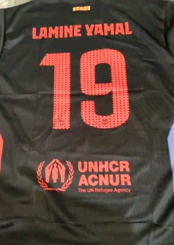 BARCELONA BLACK JERSEY 24/25 WITH SHORTS - Black, 9-10