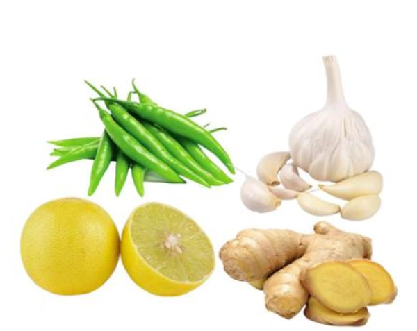 Masala Combo - Lemon 2P + Green Chili + Ginger (100 G) + Garlic (100 G) - 100 gms