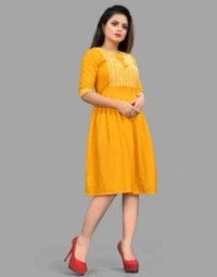Womsn Frock Girl Cloth Cotton Froq western dress for women
Name: western dress for women
Fabric: Viscose Rayon
Sleeve Length: Three-Quarter Sleeves
Pattern: Embroidered
Net Quantity (N): 1
Sizes:
S, M, L, XL, XXL
A good quality dress for women. It will give them a classy and comfort look.This is designed as per the latest trends to keep you in sync with high fashion    - Xl