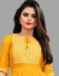 Womsn Frock Girl Cloth Cotton Froq western dress for women
Name: western dress for women
Fabric: Viscose Rayon
Sleeve Length: Three-Quarter Sleeves
Pattern: Embroidered
Net Quantity (N): 1
Sizes:
S, M, L, XL, XXL
A good quality dress for women. It will give them a classy and comfort look.This is designed as per the latest trends to keep you in sync with high fashion    - Xl