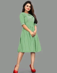 Womsn Frock Girl Cloth Cotton Froq western dress for women
Name: western dress for women
Fabric: Viscose Rayon
Sleeve Length: Three-Quarter Sleeves
Pattern: Embroidered
Net Quantity (N): 1
Sizes:
S, M, L, XL, XXL
A good quality dress for women. It will give them a classy and comfort look.This is designed as per the latest trends to keep you in sync with high fashion    - Xl