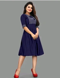 Womsn Frock Girl Cloth Cotton Froq western dress for women
Name: western dress for women
Fabric: Viscose Rayon
Sleeve Length: Three-Quarter Sleeves
Pattern: Embroidered
Net Quantity (N): 1
Sizes:
S, M, L, XL, XXL
A good quality dress for women. It will give them a classy and comfort look.This is designed as per the latest trends to keep you in sync with high fashion    - M