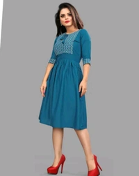 Womsn Frock Girl Cloth Cotton Froq western dress for women
Name: western dress for women
Fabric: Viscose Rayon
Sleeve Length: Three-Quarter Sleeves
Pattern: Embroidered
Net Quantity (N): 1
Sizes:
S, M, L, XL, XXL
A good quality dress for women. It will give them a classy and comfort look.This is designed as per the latest trends to keep you in sync with high fashion    - S