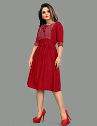 Womsn Frock Girl Cloth Cotton Froq western dress for women
Name: western dress for women
Fabric: Viscose Rayon
Sleeve Length: Three-Quarter Sleeves
Pattern: Embroidered
Net Quantity (N): 1
Sizes:
S, M, L, XL, XXL
A good quality dress for women. It will give them a classy and comfort look.This is designed as per the latest trends to keep you in sync with high fashion    - S