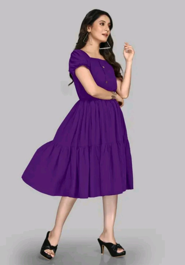 Purpal Parpal Cotton Frock Stylish Womsn Frock Girl Cloth Cotton Froq western dress for women
Name: western dress for women
Fabric: Viscose Rayon
Sleeve Length: Three-Quarter Sleeves
Pattern: Embroidered
Net Quantity (N): 1
Sizes:
S, M, L, XL, XXL
A good quality dress for women. It will give them a  - L