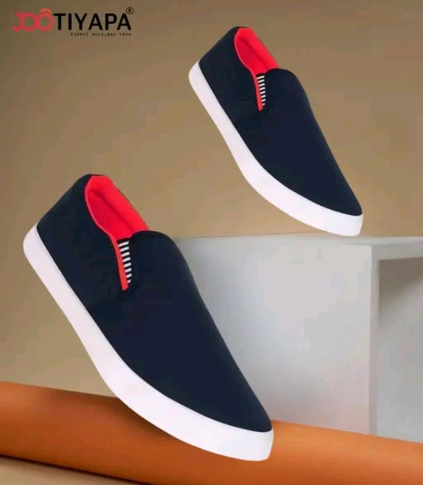 PREMIUM TRENDING LOAFER SHOES FOR MEN
Name: PREMIUM TRENDING LOAFER SHOES FOR MEN
Material: Canvas
Sole Material: Pvc
Fastening: Slip On
Toe Shape: Round Toe
Net Quantity (N): 1
Sizes: 
IND-6 (Foot Length Size: 25 cm) 
IND-7 (Foot Length Size: 26 cm) 
IND-8 (Foot Length Size: 27 cm) 
IND-9 (Foot Length Size: 28 cm) 
IND-10 (Foot Length Size: 29 cm) 

Country of Origin: India - 6
