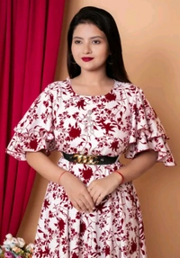 Woman Frock Girl Cloth Woman Stylish Frock Soot Women frock 2
Name: Women frock 2
Fabric: Rayon
Sleeve Length: Short Sleeves
Pattern: Printed
Net Quantity (N): 1
 - M