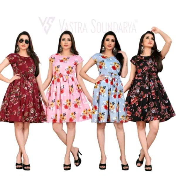 4 Pack Woman Dress Cotton Woman Dress Frock Women frock 2
Name: Women frock 2
Fabric: Rayon
Sleeve Length: Short Sleeves
Pattern: Printed
Net Quantity (N): 1
Sizes:
 - M