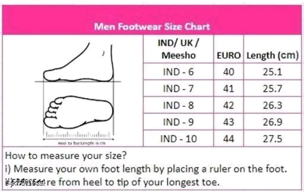 Stylish Men Loafers
Name: Stylish Men Loafers
Material: Synthetic
Sole Material: Pvc
Fastening: Slip On
Toe Shape: Round Toe
Net Quantity (N): 1
Sizes: 
IND-6, IND-7, IND-8, IND-9, IND-10
Country of Origin: India - 6
