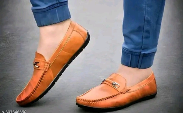 NEW FASHION TAN LOAFER 
Name: NEW FASHION TAN LOAFER 
Material: Synthetic
Sole Material: Pvc
Fastening: Slip On
Toe Shape: Round Toe
Net Quantity (N): 1
Sizes: 
IND-6 (Foot Length Size: 25 cm, Foot Width Size: 10 cm) 
IND-7 (Foot Length Size: 26 cm, Foot Width Size: 10.1 cm) 
IND-8 (Foot Length Size: 27 cm, Foot Width Size: 10.2 cm) 
IND-9 (Foot Length Size: 28 cm,  - 7
