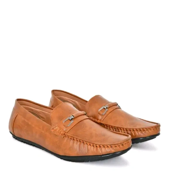 NEW FASHION TAN LOAFER 
Name: NEW FASHION TAN LOAFER 
Material: Synthetic
Sole Material: Pvc
Fastening: Slip On
Toe Shape: Round Toe
Net Quantity (N): 1
Sizes: 
IND-6 (Foot Length Size: 25 cm, Foot Width Size: 10 cm) 
IND-7 (Foot Length Size: 26 cm, Foot Width Size: 10.1 cm) 
IND-8 (Foot Length Size: 27 cm, Foot Width Size: 10.2 cm) 
IND-9 (Foot Length Size: 28 cm,  - 10