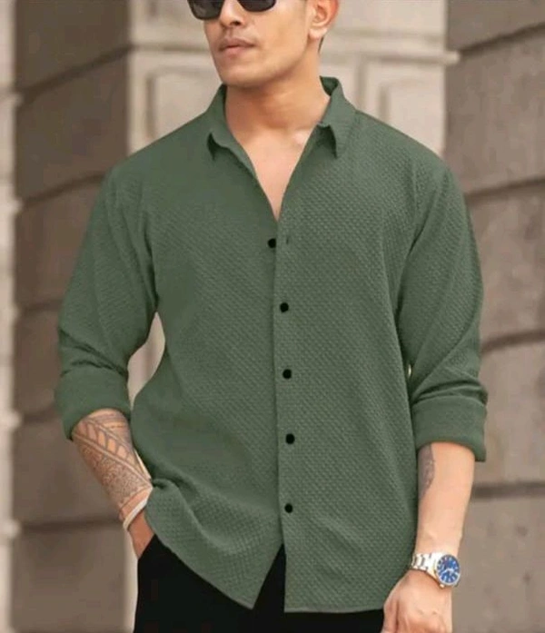Shirt Under 100 Boy Shirt Man Shirts Korian Style Shirt For Men Trendy Designer Men Shirts
Name: Trendy Designer Men Shirts
Fabric: Cotton Blend
Sleeve Length: Long Sleeves
Pattern: Striped
Net Quantity (N): 1
 - Teal, M
