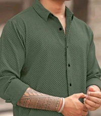 Shirt Under 100 Boy Shirt Man Shirts Korian Style Shirt For Men Trendy Designer Men Shirts
Name: Trendy Designer Men Shirts
Fabric: Cotton Blend
Sleeve Length: Long Sleeves
Pattern: Striped
Net Quantity (N): 1
 - Teal, M