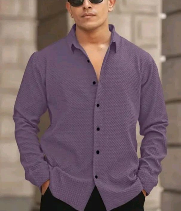Purple Shirt Under 100 Boy Shirt Man Shirts Korian Style Shirt For Men Trendy Designer Men Shirts
Name: Trendy Designer Men Shirts
Fabric: Cotton Blend
Sleeve Length: Long Sleeves
Pattern: Striped
Net Quantity (N): 1 old Mony 
 - L