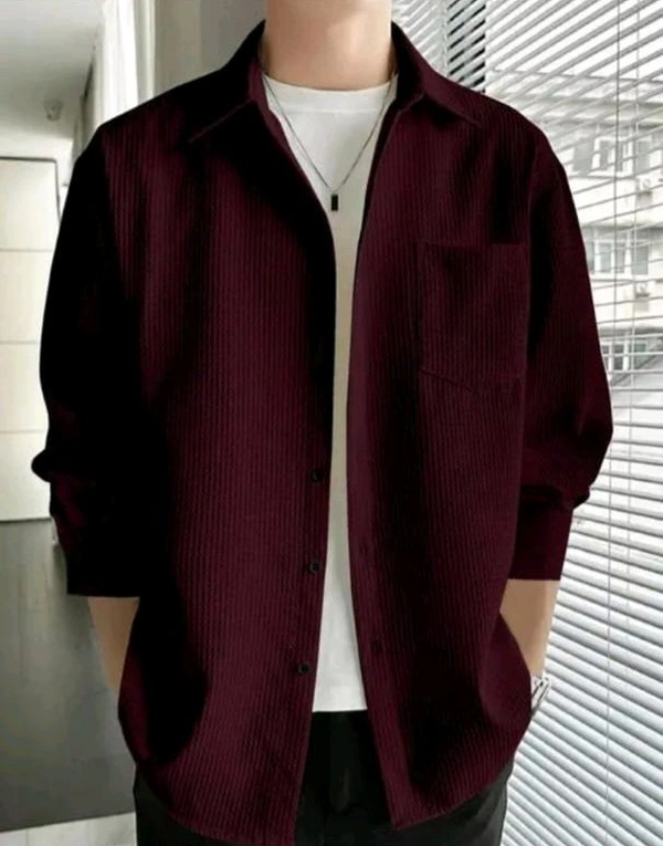 Maroon Shirt Under 100 Boy Shirt Man Shirts Korian Style Shirt For Men Trendy Designer Men Shirts
Name: Trendy Designer Men Shirts
Fabric: Cotton Blend
Sleeve Length: Long Sleeves
Pattern: Striped
Net Quantity (N): 1
 - Xl