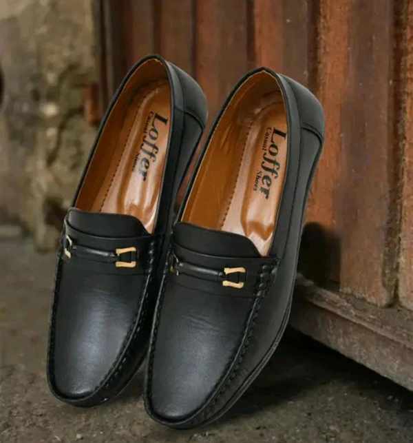 Black Formal shoes for men
Name: Black Formal shoes for men
Material: Synthetic
Sole Material: Pvc
Fastening: Slip On
Toe Shape: Round Toe
Sizes: 
IND-6 (Foot Length Size: 25 cm, Foot Width Size: 10 cm) 
IND-7 (Foot Length Size: 26 cm, Foot Width Size: 10.1 cm) 
IND-8 IND-9 IND-10 - 6