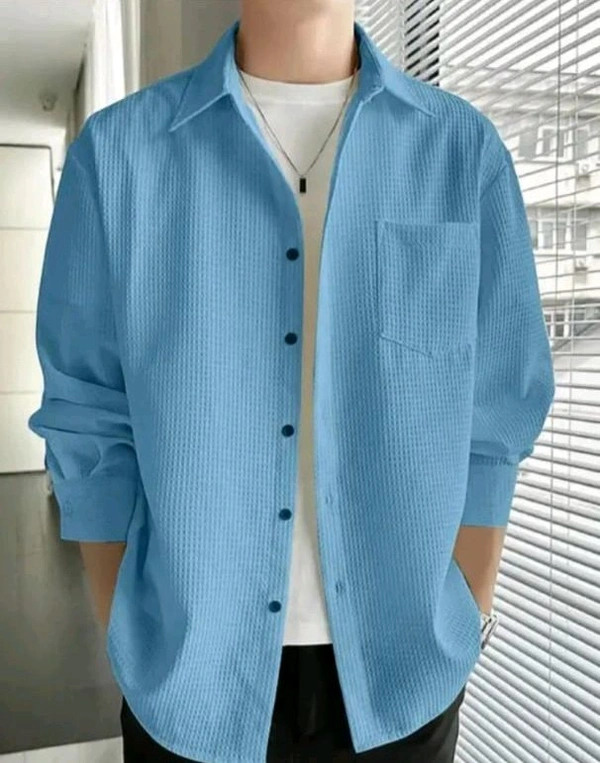 Blue Shirt Under 100 Boy Shirt Man Shirts Korian Style Shirt For Men Trendy Designer Men Shirts
Name: Trendy Designer Men Shirts
Fabric: Cotton Blend
Sleeve Length: Long Sleeves
Pattern: Striped
Net Quantity (N): 1
 - Xl