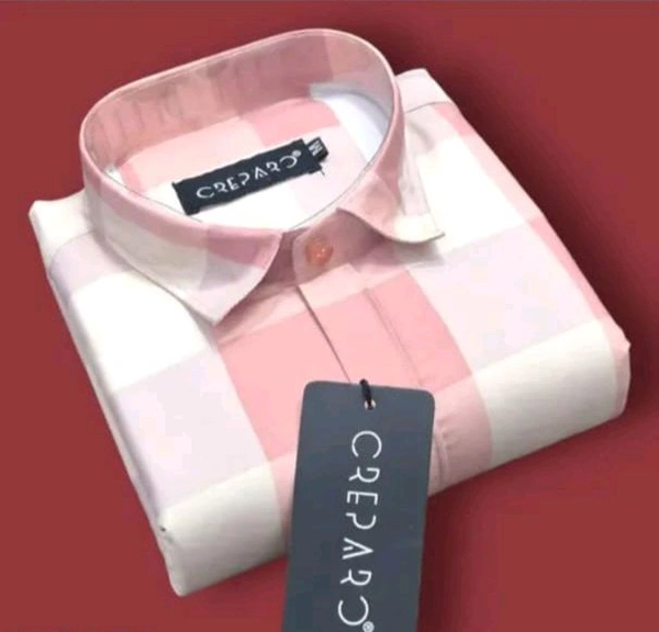 Pink Check Shirt Under 100 Boy Shirt Man Shirts Korian Style Shirt For Men Trendy Designer Men Shirts
Name: Trendy Designer Men Shirts
Fabric: Cotton Blend
Sleeve Length: Long Sleeves
Pattern: Striped
Net Quantity (N): 1
 - M