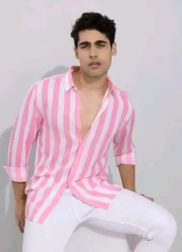 Pink Lining Shirt Under 100 Boy Shirt Man Shirts Korian Style Shirt For Men Trendy Designer Men Shirts
Name: Trendy Designer Men Shirts
Fabric: Cotton Blend
Sleeve Length: Long Sleeves
Pattern: Striped
Net Quantity (N): 1
 - M